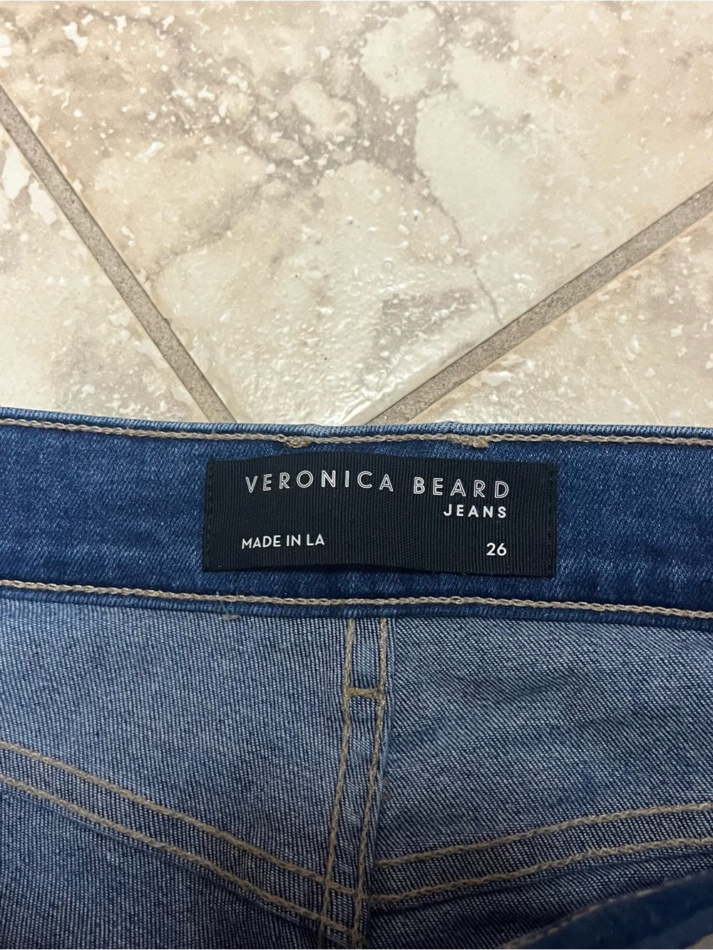Veronica Beard Ryleigh Slim Straight High Rise Jeans Seas The Moment Size 26 - Picture 3 of 8